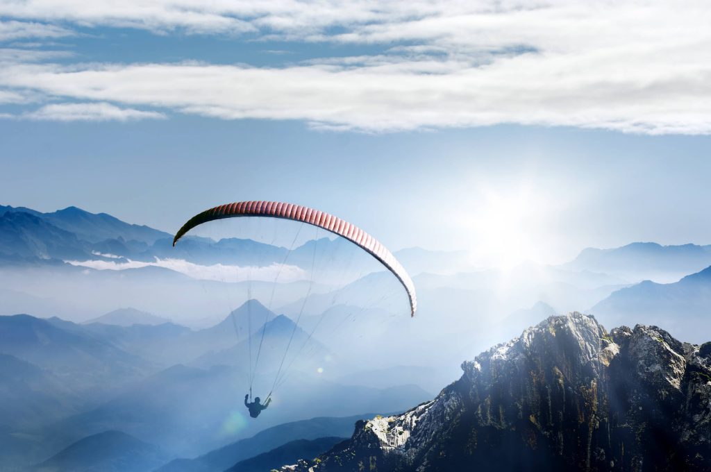 Paragliding in the mountains